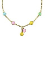 terrific little flower crystal necklace for babies and little kids